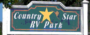 Country Star RV Park Sign